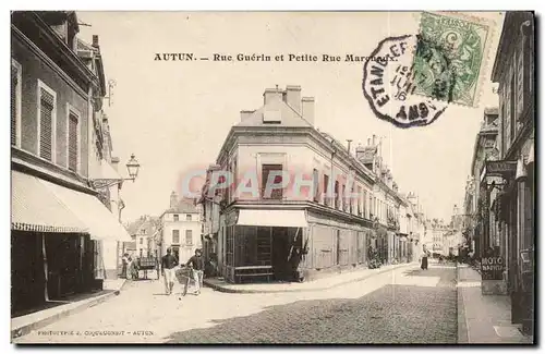 Cartes postales Autun Rue Guerin et petite rue marceaux