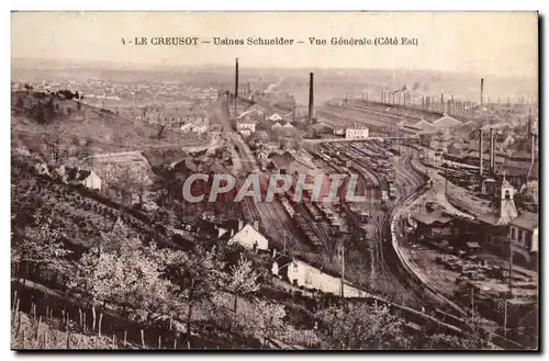 Cartes postales Le Creusot Usines Schneider Vue generale (cote Est)