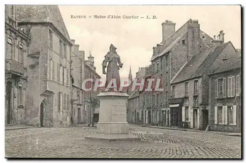 Bayeux Ansichtskarte AK Statue d&#39Alain Chartier