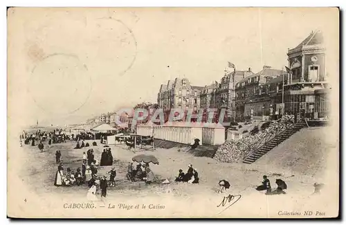 CAbourg Cartes postales La plage et le casino