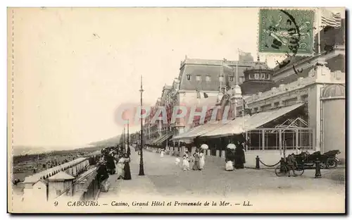 Cabourg Cartes postales Casino grand hotel et promenade de la mer