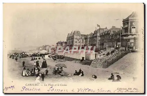 Cartes postales Cabourg La plage et le casino