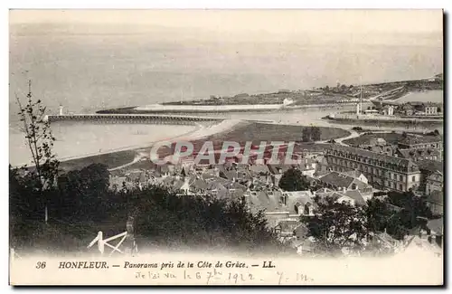 Honfleur - Panorama pris de la Cite de Grace - Cartes postales