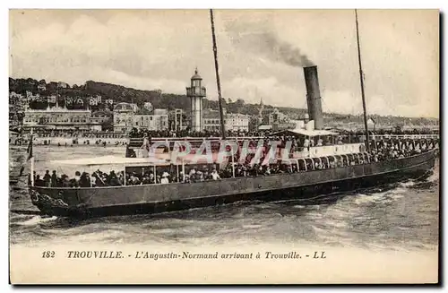 Trouville - L'Augustin Normand arrivant a Trouville - paquebot - steamer Cartes postales