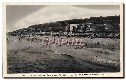 Trouville - La Reine des Plages - La Plage a Maree Haute Ansichtskarte AK