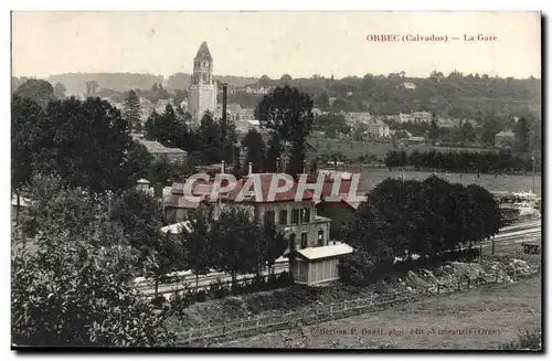 Orbec - La Gare - Train - trein - Ansichtskarte AK