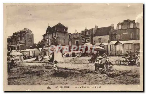 Saint Aubin Ansichtskarte AK Les villas sur la digue