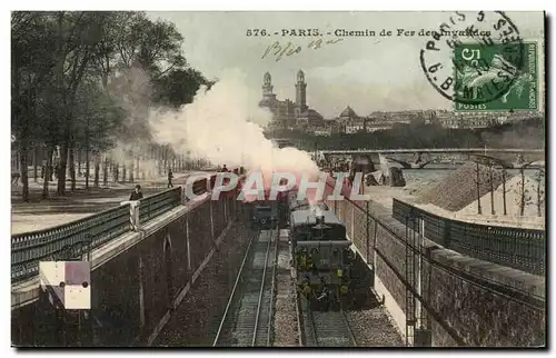 Paris Cartes postales Chemin de fer des Invalides (train)