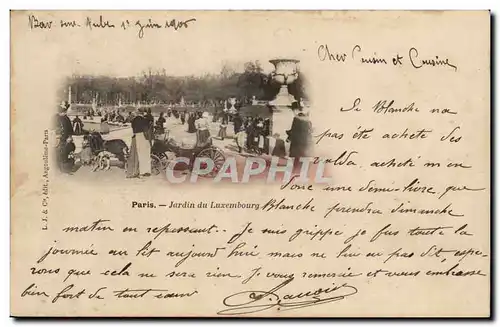 Paris Ansichtskarte AK Jardin du Luxembourg (voiture a chevre goat)