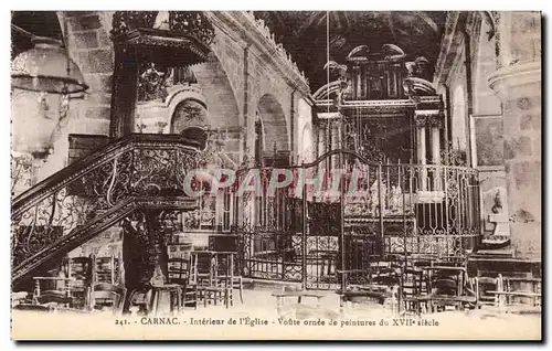 Carnac - Interieur de l'Eglise Voute ornee de peintures de XVII siecle - Cartes postales
