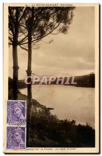 Cartes postales Paysage sur la Vilaine au fond le pont