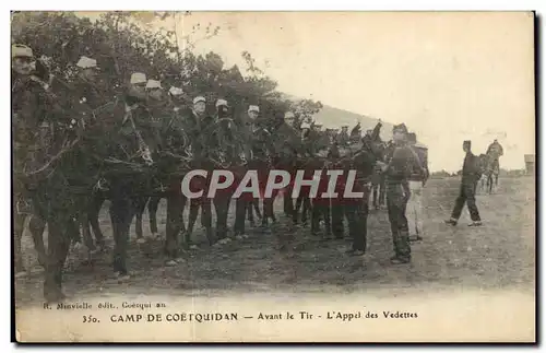 Camp de Coetquidan Ansichtskarte AK Avant le tir L&#39appel des vedettes (militaria)