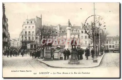 Lorient Cartes postales La place Bisson et la rue des Fontaines