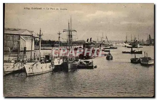 Lorient Ansichtskarte AK Port de guerre (bateaux)