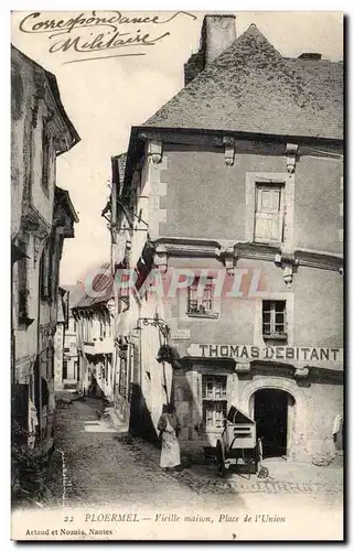 Ploermel Ansichtskarte AK Vieille maison place de l&#39union