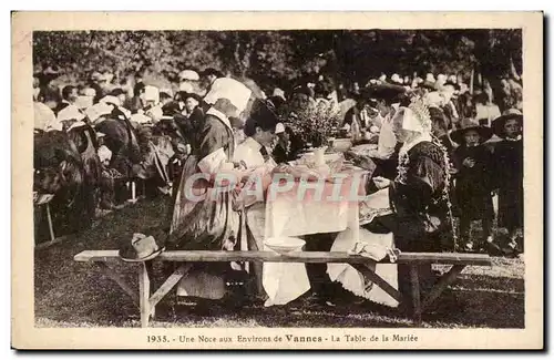 Cartes postales Une noce aux environs de Vannes La table de la mariee