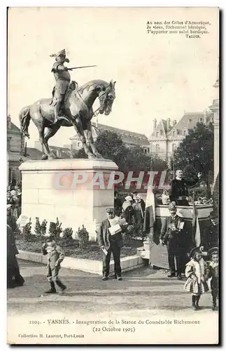 Vannes Cartes postales Inauguration de la statue du connetable Richemont (22 octobre 1905)