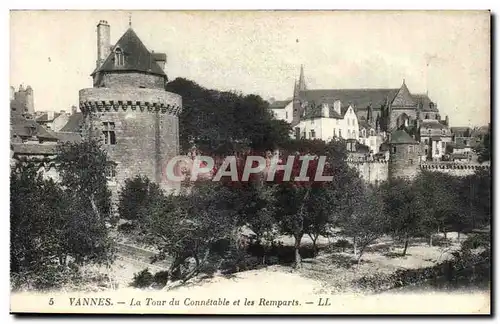 Vannes Cartes postales La tour du connetable et les remparts