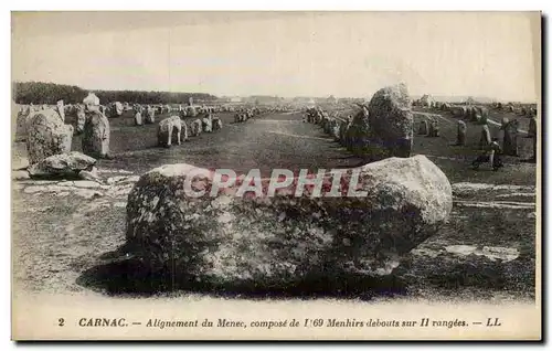 Carnac Ansichtskarte AK Alignement du Menec compose de 169 menhirs alignes sur 11 rangees