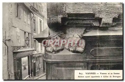 Vannes Cartes postales VAnnes et sa femme MAison ayant appartenu a Gilles de Bretagne