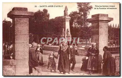 Sainte Anne d&#39Auray Cartes postales Pelerins bretons venant de la fontaine miraculeuse