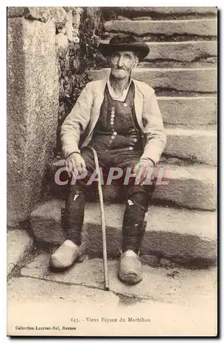 Cartes postales Vieux paysan du Morbihan (folklore)