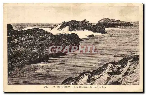 Ansichtskarte AK Presqu&#39ile de Quiberon Les rochers de Beg er Lau