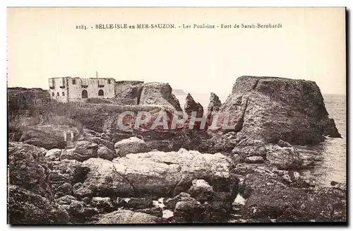 Belle Isle en mer Sauzon Ansichtskarte AK Les Poulains Fort de Sarah Bernhardt