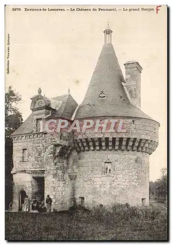 Ansichtskarte AK Environs de Lesneven Le chateau de Penmarcl le grand donjon