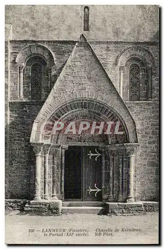 Lanmeur Cartes postales Chapelle de Kernitron le portail