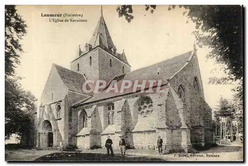 Lanmeur Ansichtskarte AK L&#39eglise de Kernitron