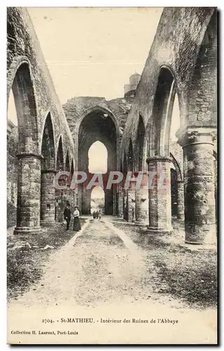 Ansichtskarte AK Pointe Saint Mathieu Interieur des Ruines de l&#39abbaye