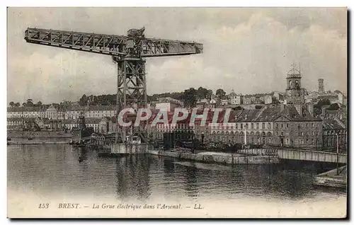 Brest - La Grue electrique dans l&#39Arsenal - Cartes postales