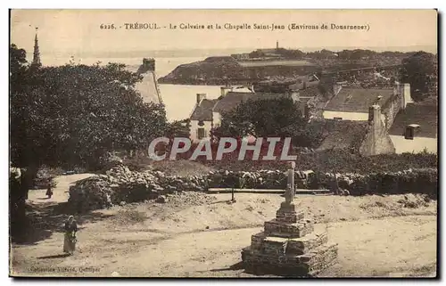 Treboul - Le Calvaire et la Chapelle Saint Jean - Environs de Douarnenar - Ansichtskarte AK