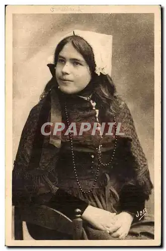 Jeune Fille - Fantaisie - Breton - Costume - Young Woman in gorgeous costume - Ansichtskarte AK