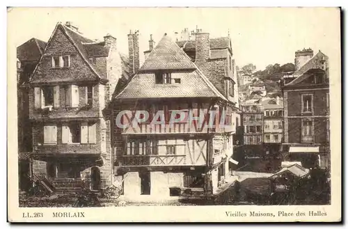 Morlaix - Vieiles Maisons - Place des Halles - Ansichtskarte AK