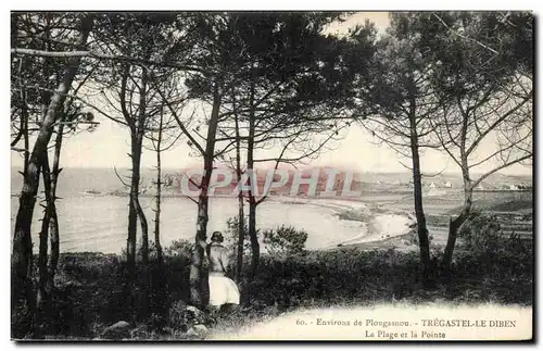 Tregastel Le Diben - Environs de Pougastel - La Plage et la Pointe Primil - Vue Generale de la Point