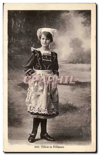 fantaisie - Enfant - Fillette de Tregunc - Costume - Lovely girl in traditional costume - Ansichtskarte AK