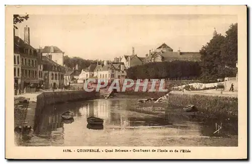 Quimperle Ansichtskarte AK Quai Brizeux Confluent de l&#39isole et de l&#39Ellee