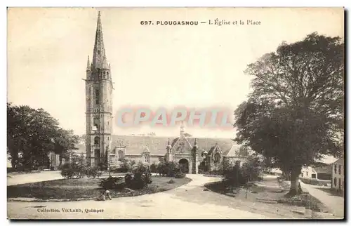 Plougasnou Cartes postales L&#39eglise et la place