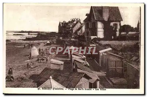 Roscoff Cartes postales Plage de Roc&#39h Kroum Les villas