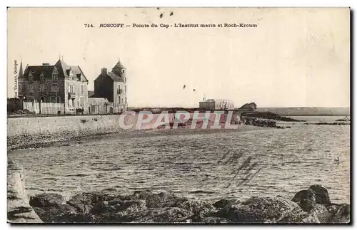 Roscoff Cartes postales Pointe du Cap l&#39institut marin et Roch Kroun