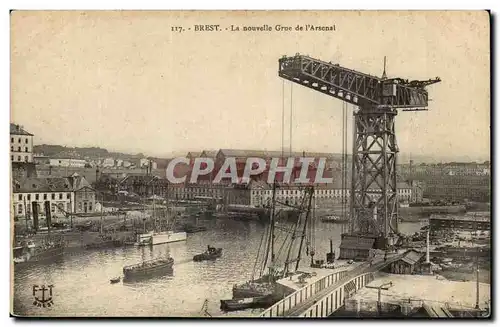 Brest Cartes postales La nouvelle grue de l&#39arsenal