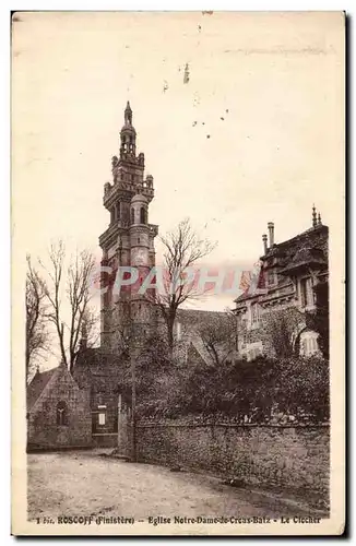 Roscoff Cartes postales Eglise Notre DAme Creas Batz Le clocher