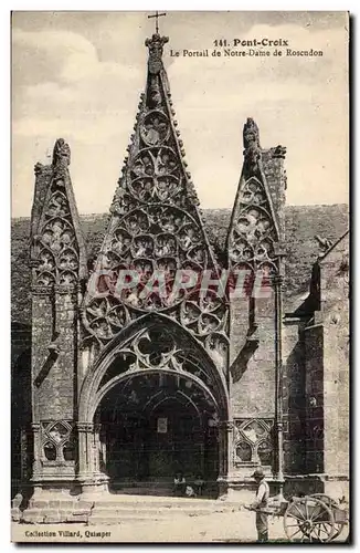 Pont Croix Ansichtskarte AK Le portail de Notre DAme de Roscuden