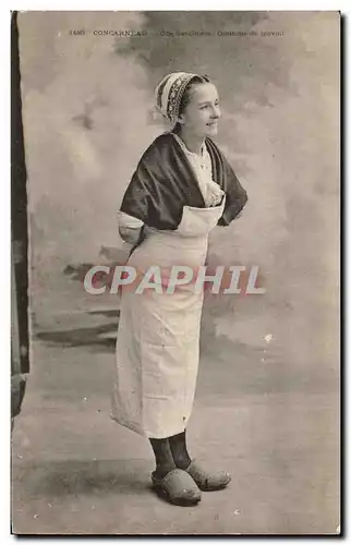 Concarneau Cartes postales Une sardiniere Costume de travail (peche metiers) TOP