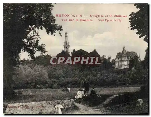 Bayon - L&#39Eglise et le Chateau vue sur Moselle - Ansichtskarte AK