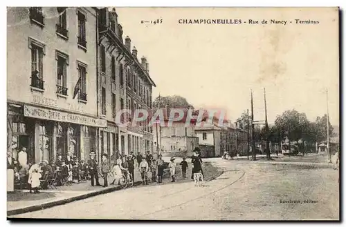 champigneulles - Rue de Nancy - Terminus - Buvette Tabac - velo - Cartes postales