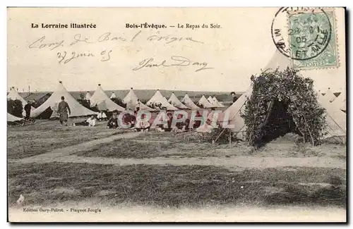 Bois l&#39Eveque - Le Repas du Soir - tente - militaria - Cartes postales