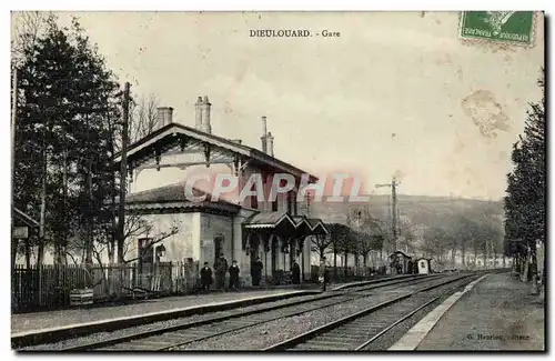 Dieulouard - Gare - Train - Trein - Cartes postales